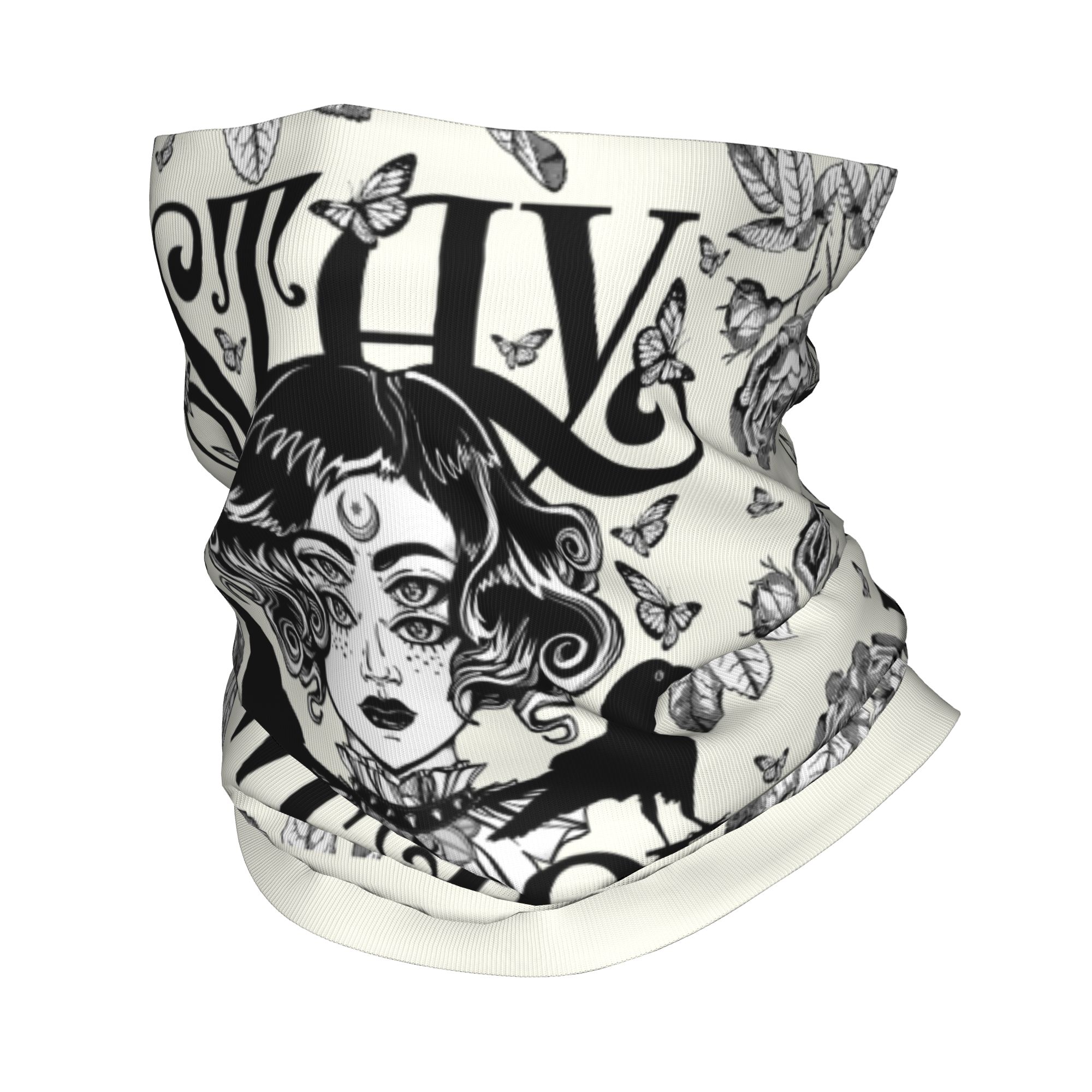 Neck Gaiter Face Cover - Bandana Personalizzata 'Stay Weird', Scaldacollo Antivento,