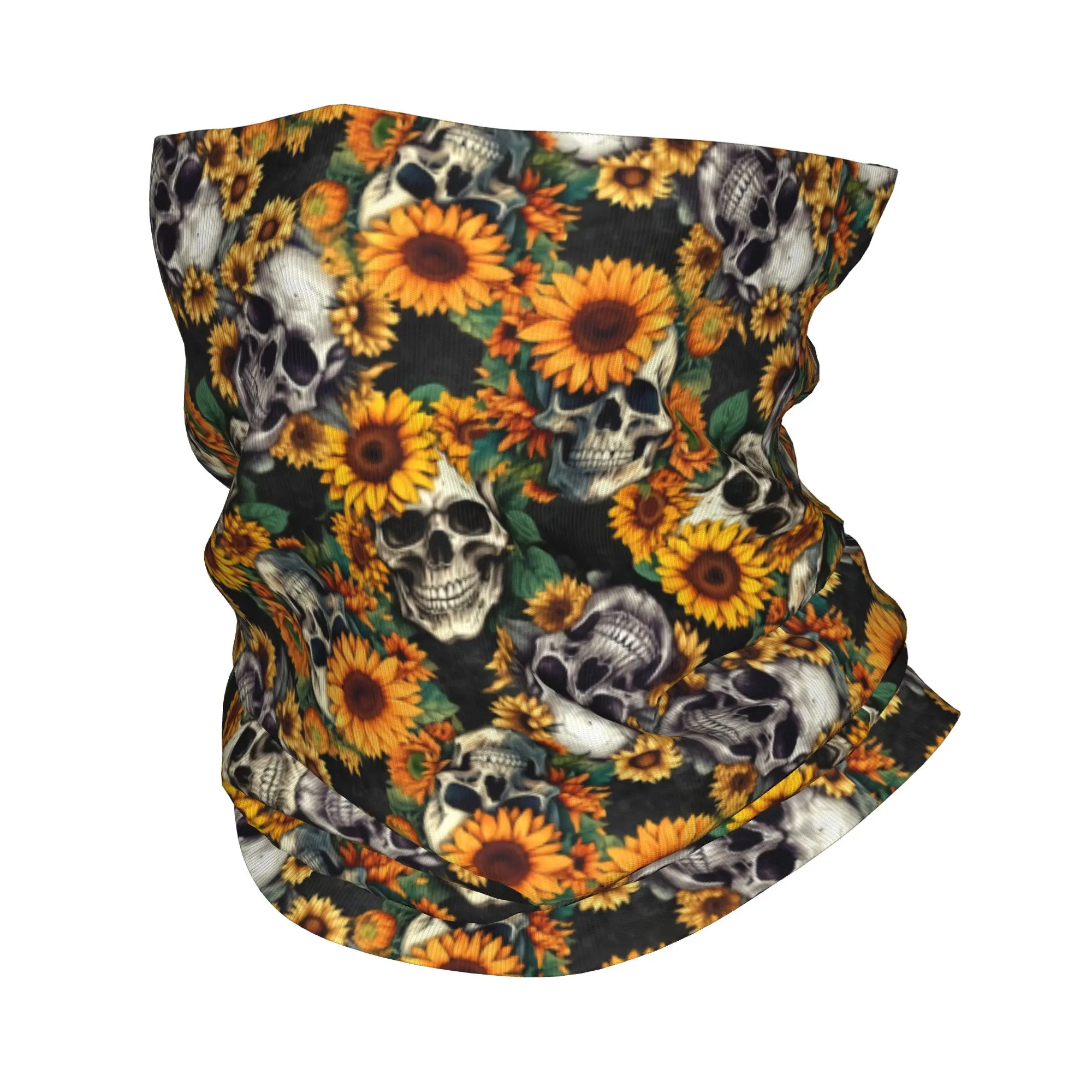 Neck Gaiter Face Cover - Nuovo Scaldacollo Gotico con Motivo Girasole