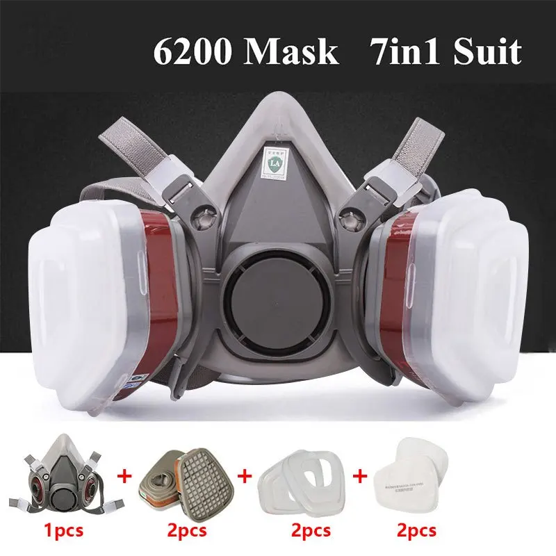 Mezza maschera antigas 7in1 co - Respirator Half Face recensione e prezzo