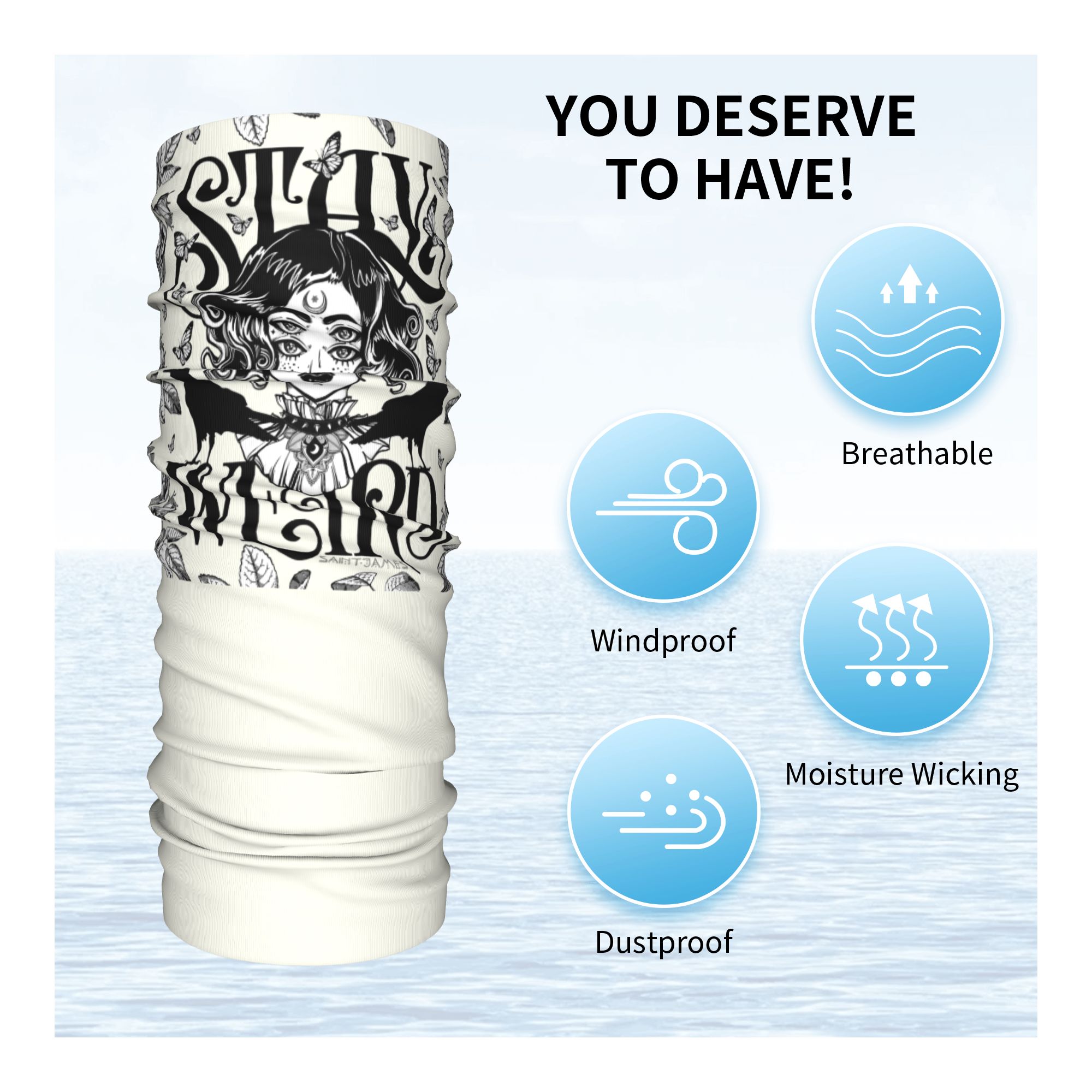 Bandana Personalizzata 'Stay W - Neck Gaiter Face Cover recensione e prezzo